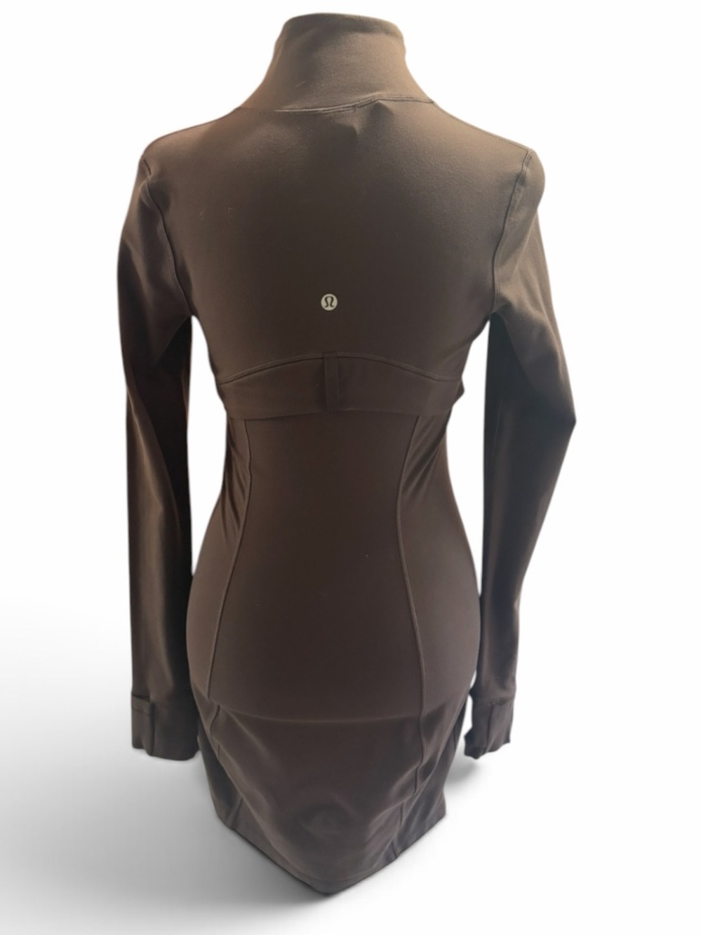 Lululemon Softstreme Long-Sleeve Half-Zip Dress Brown
 LongSleeve mock neck - Picture 4 of 10